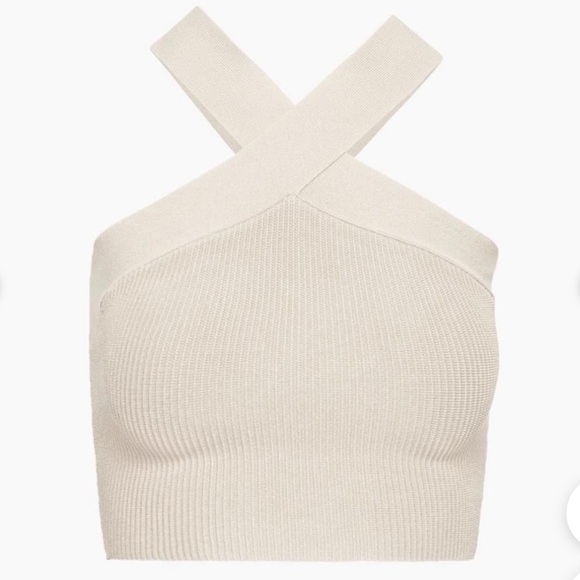 Aritzia Babaton Sculpt Knit Criss Cross Cropped Tank - Picture 2 of 6